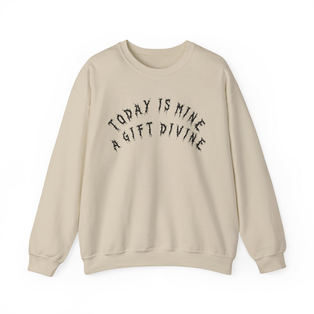 Hvita A Gift Divine Black Text Crewneck