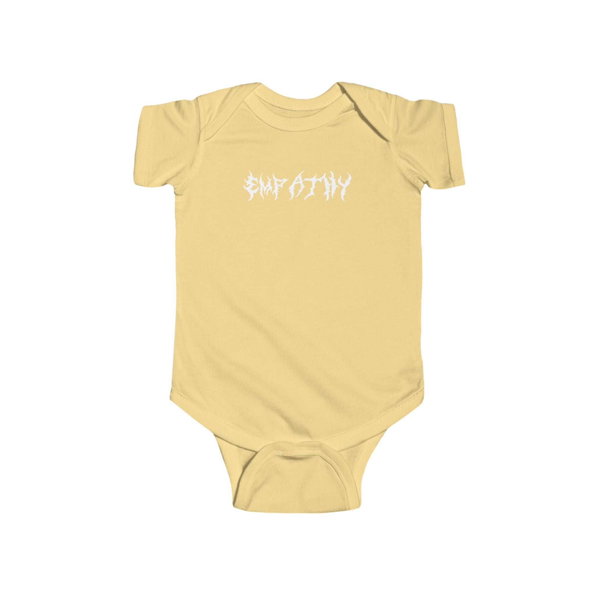 Lundr Empathy White Text Baby Onesie