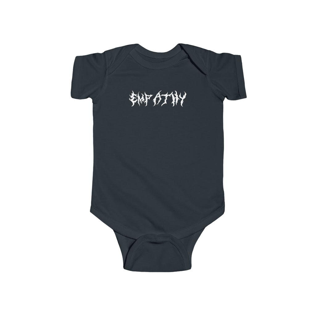 Lundr Empathy White Text Baby Onesie