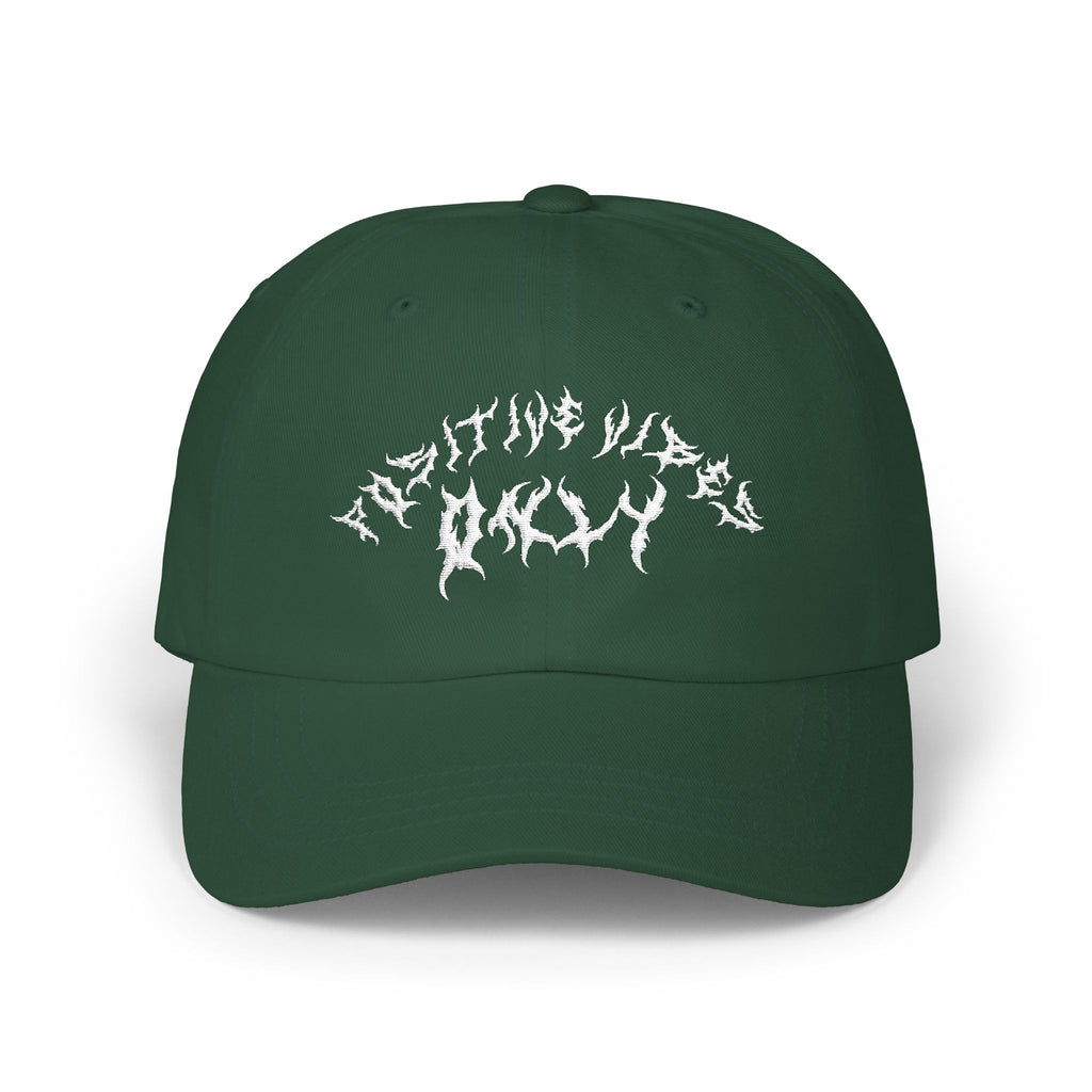 Lundr Positive Vibes White Text Dad Hat