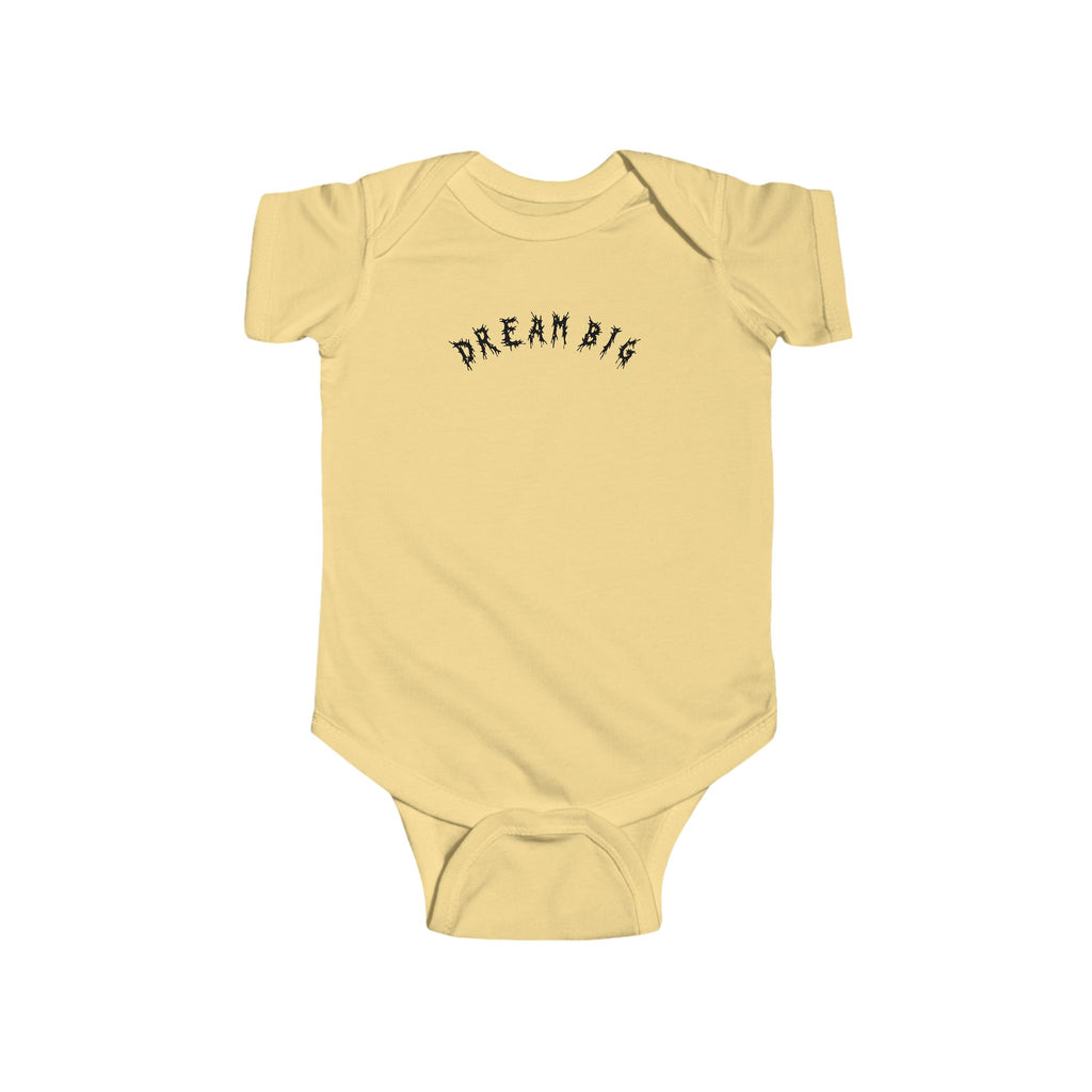 Hvita Dream Big Black Text Baby Onesie