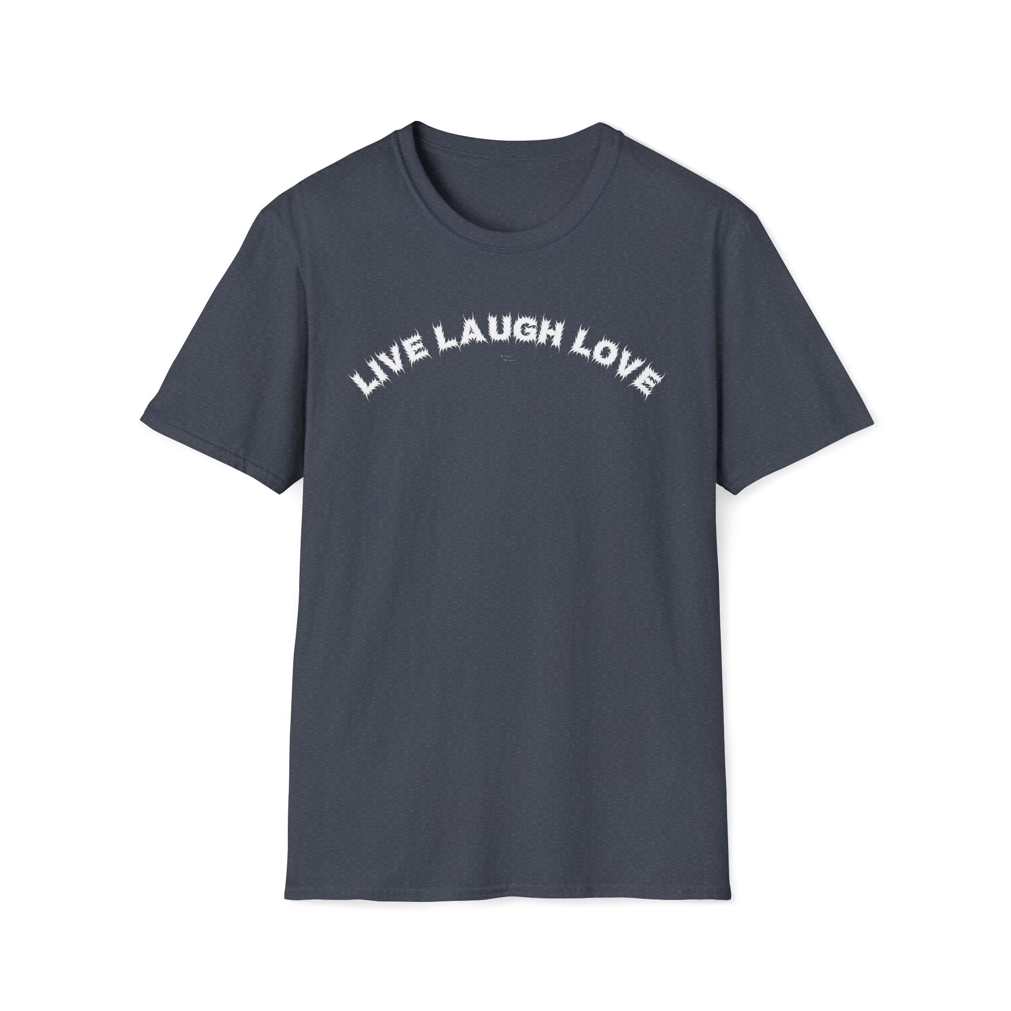 Bildsa Live Laugh Love White Text Tee
