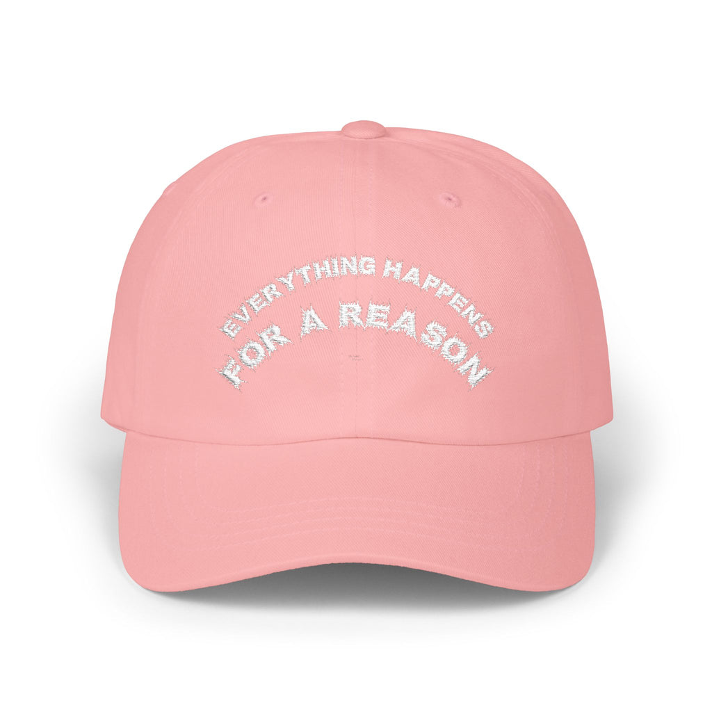 Bildsa Everything Happens White Text Dad Hat