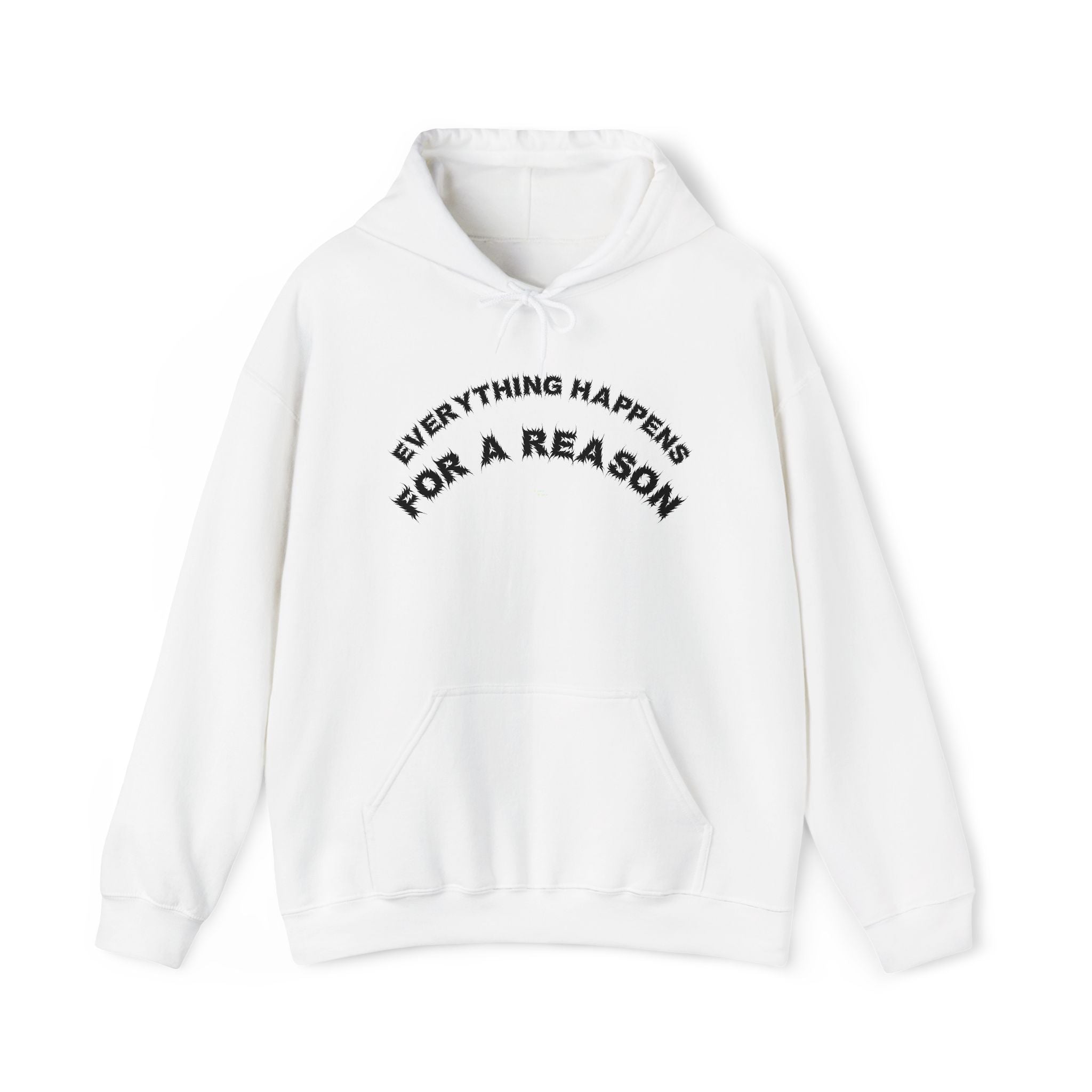 Bildsa Everything Happens Black Text Hoodie