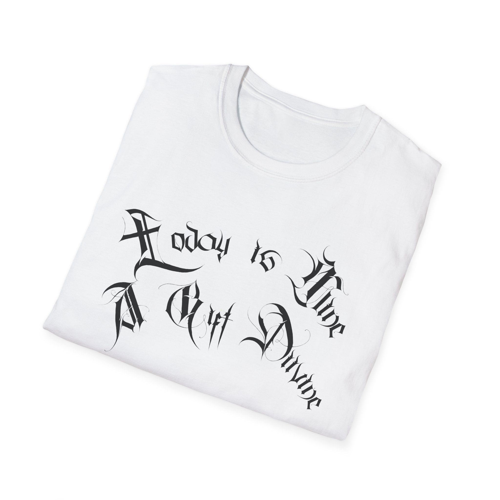 Ellioaey A Gift Divine Black Text Tee