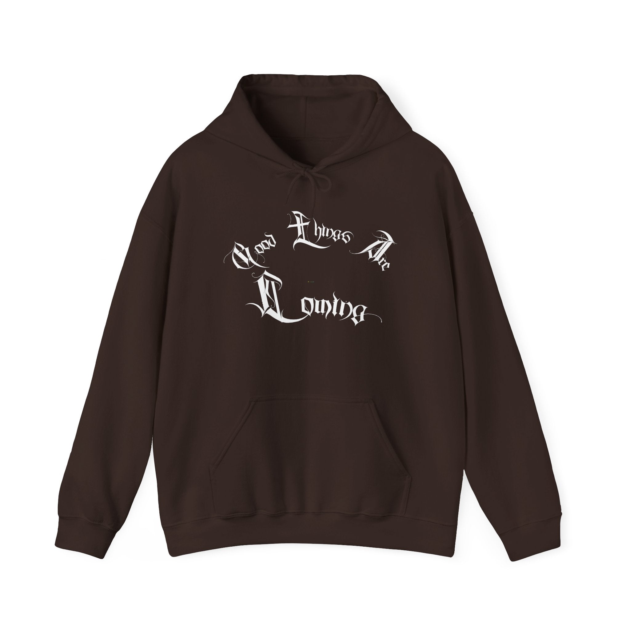 Ellioaey Good Things Are Coming White Text Hoodie