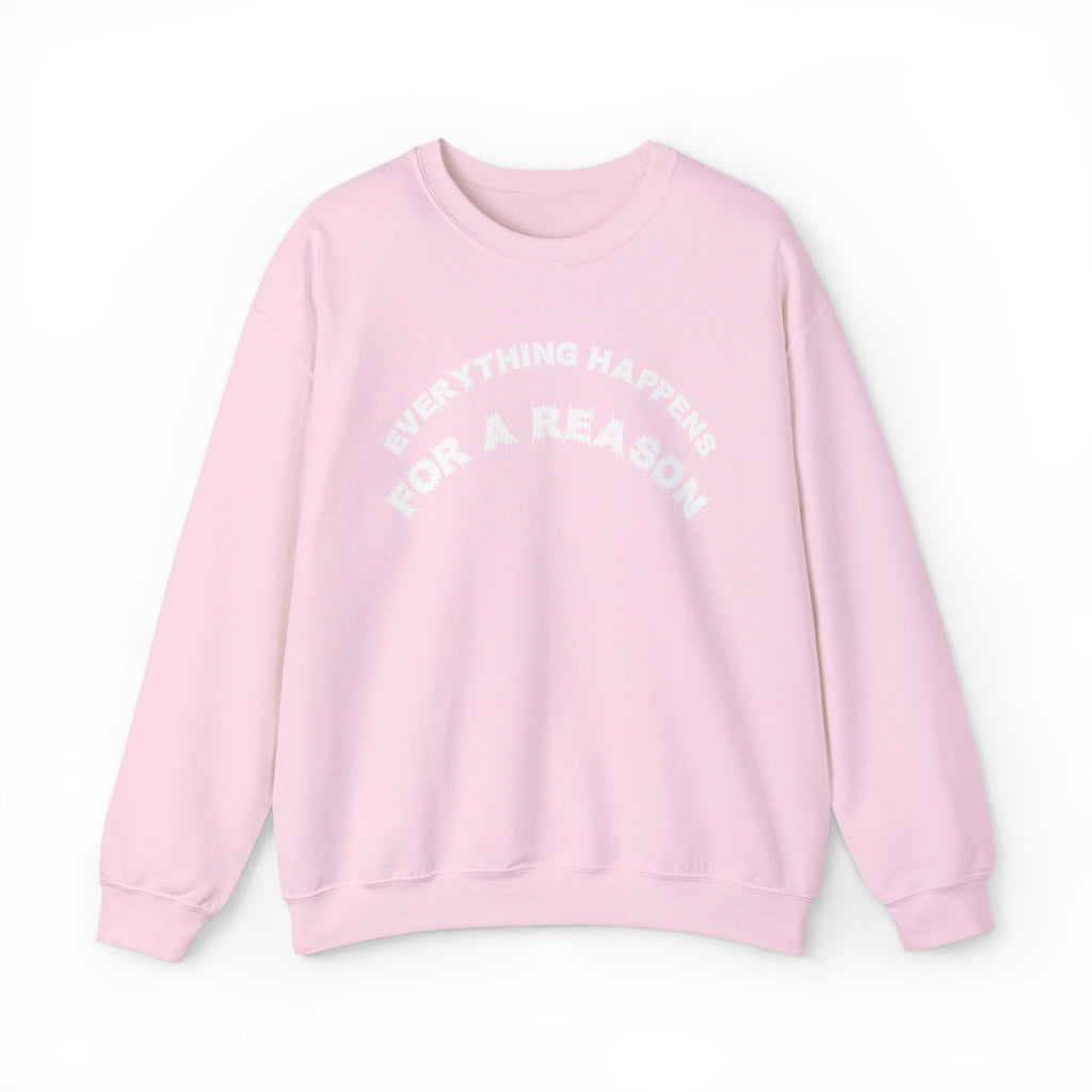 Bildsa Everything Happens White Text Crewneck