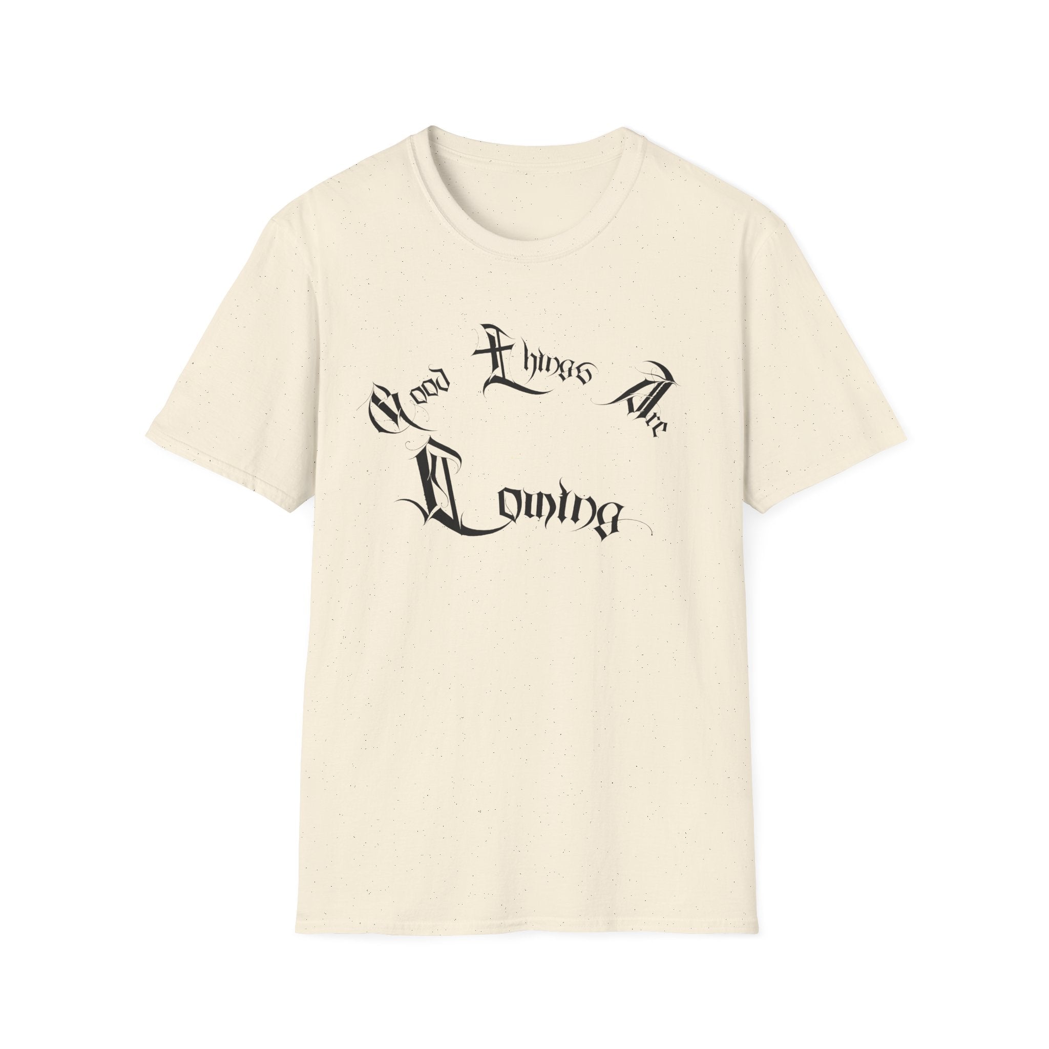 Ellioaey Good Things Are Coming Black Text Tee