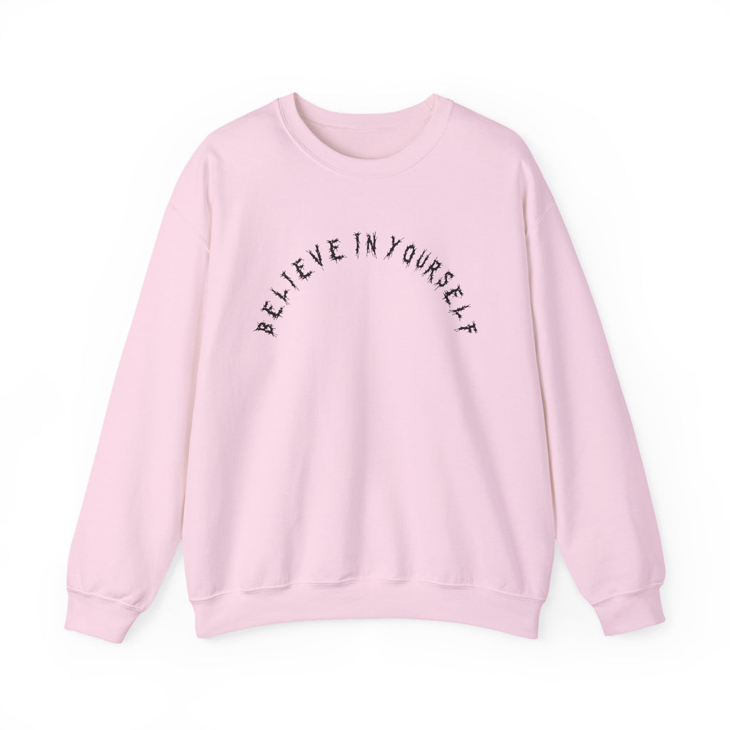 Hvita Believe In Yourself Black Text Crewneck