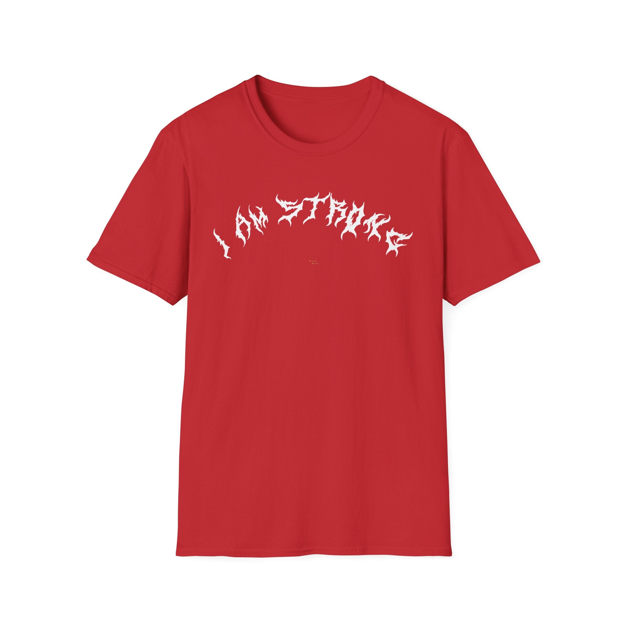 Lundr I Am Strong White Text Tee