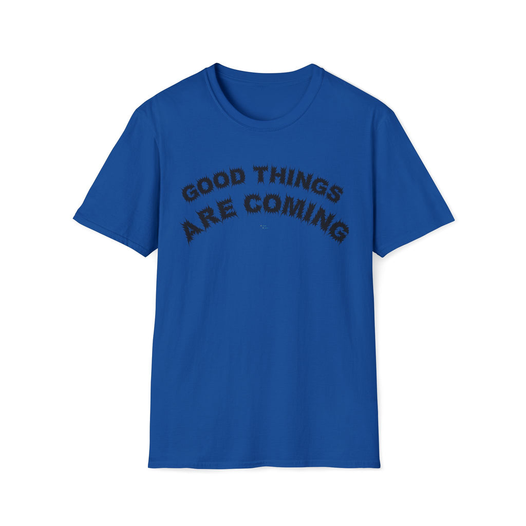 Bildsa Good Things Are Coming Black Text Tee
