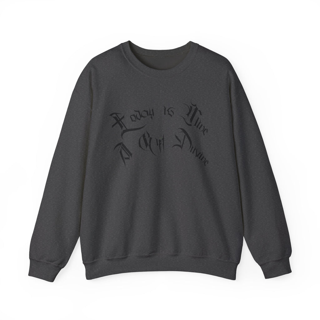 Ellioaey A Gift Divine Black Text Crewneck