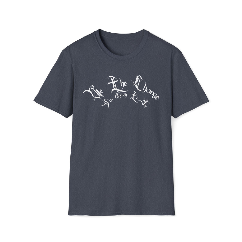 Ellioaey Be The Change White Text Tee