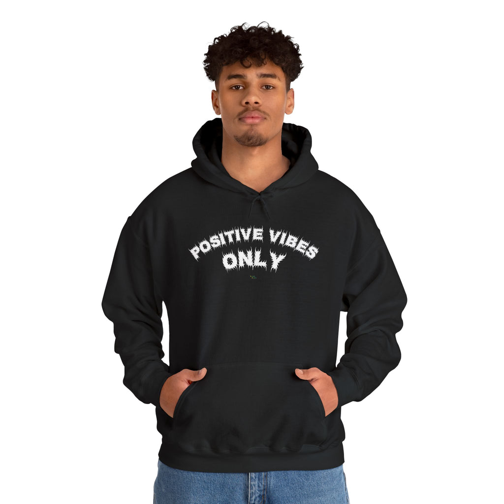 Bildsa Positive Vibes White Text Hoodie