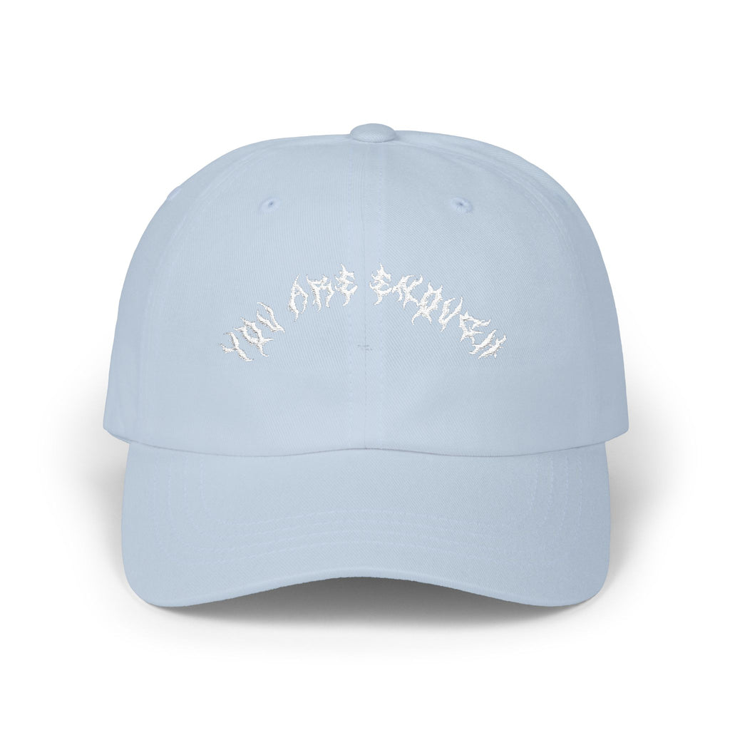 Lundr You Are Enough White Text Dad Hat