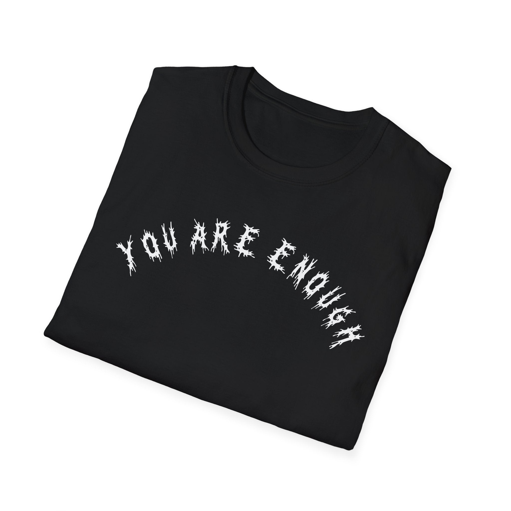 Hvita You Are Enough White Text Tee