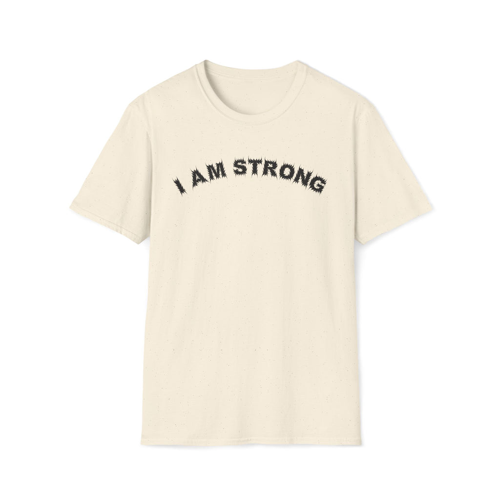 Bildsa I Am Strong Black Text Tee