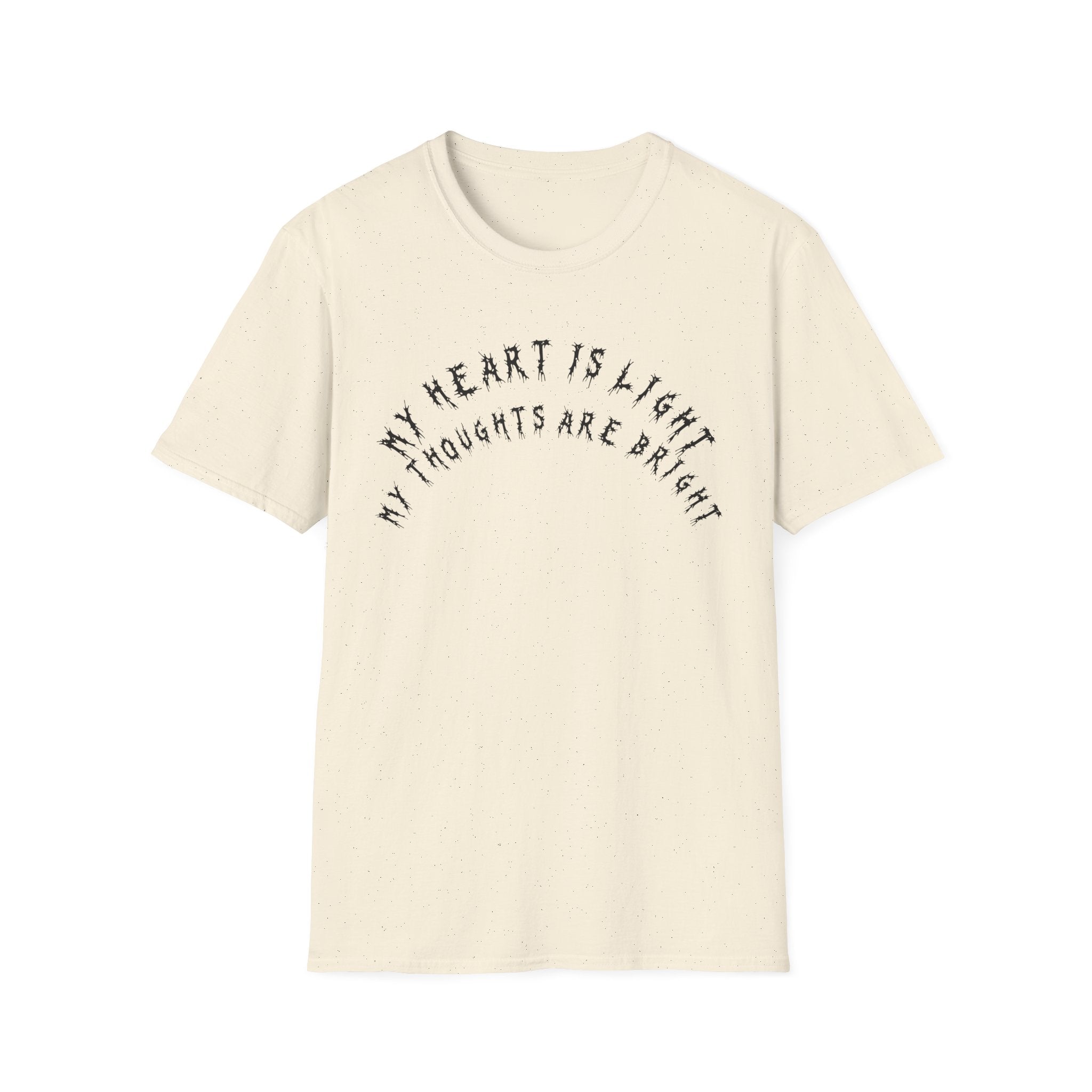 Hvita My Heart Is Light Black Text Tee