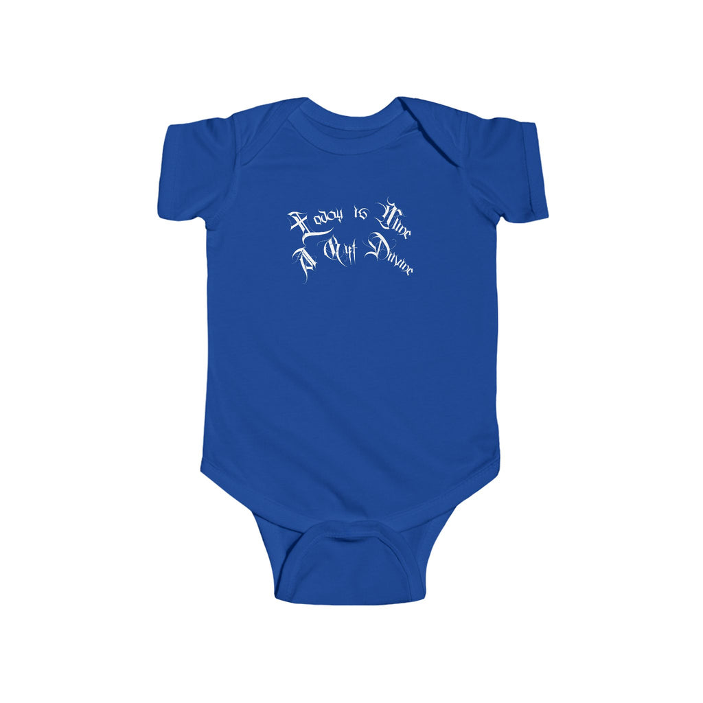 Ellioaey A Gift Divine White Text Baby Onesie