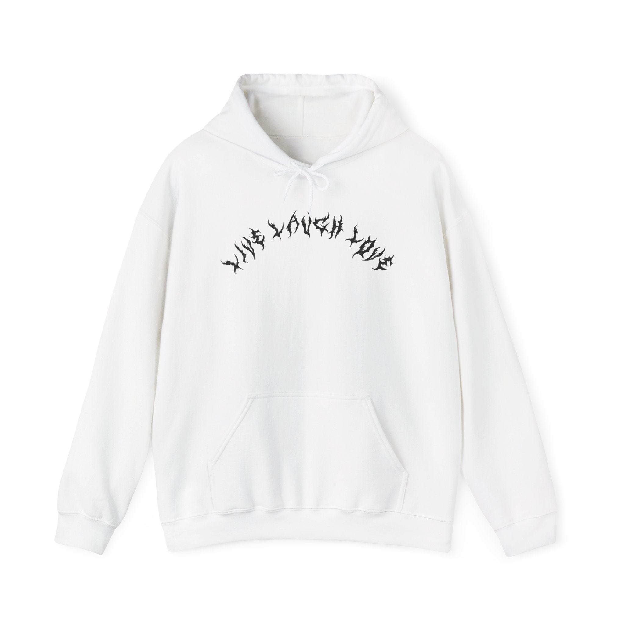 Lundr Live Laugh Love Black Text Hoodie