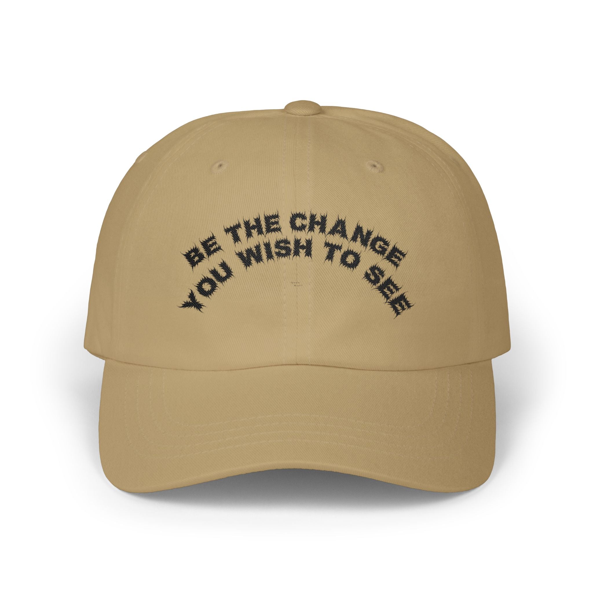 Bildsa Be The Change Black Text Dad Hat