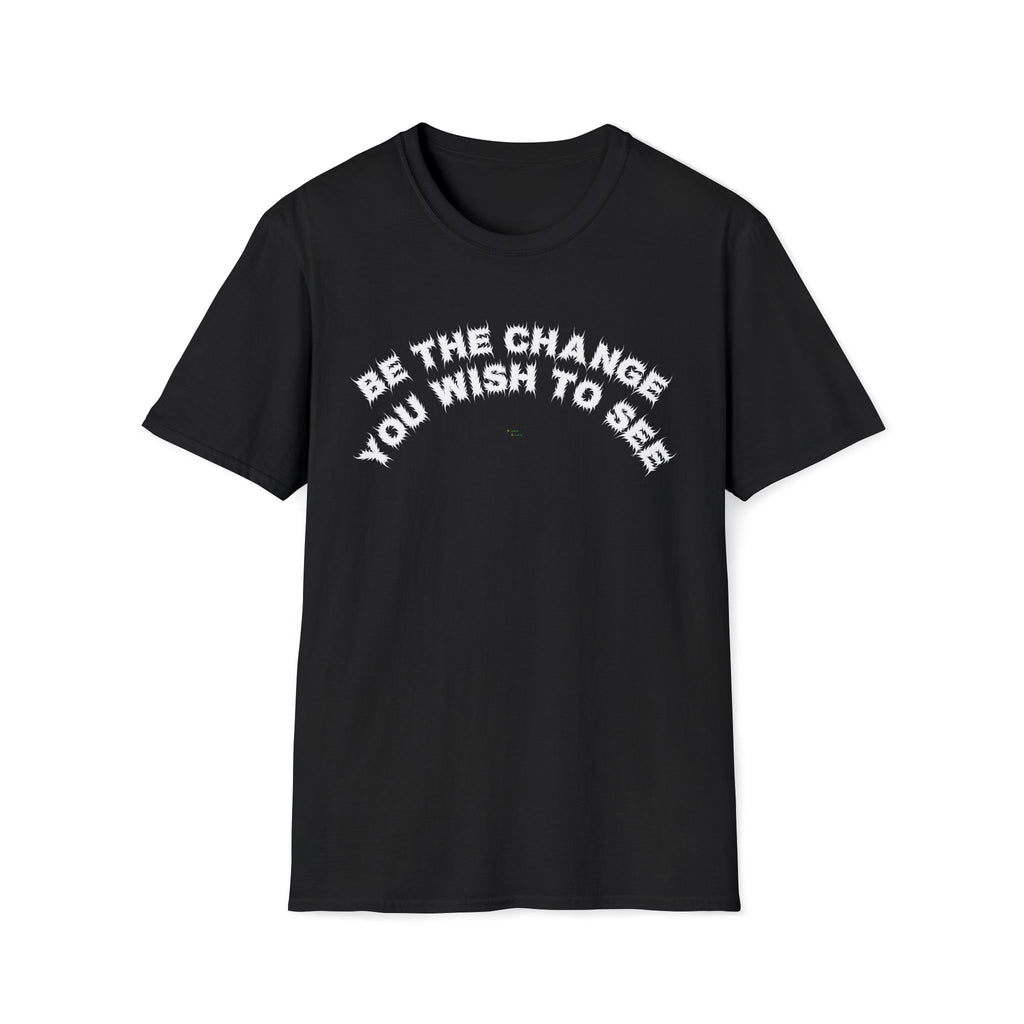 Bildsa Be The Change White Text Tee