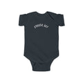 Hvita Choose Joy White Text Baby Onesie