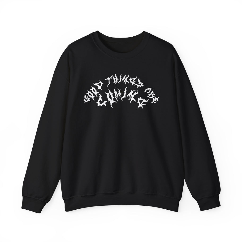 Lundr Good Things Are Coming White Text Crewneck