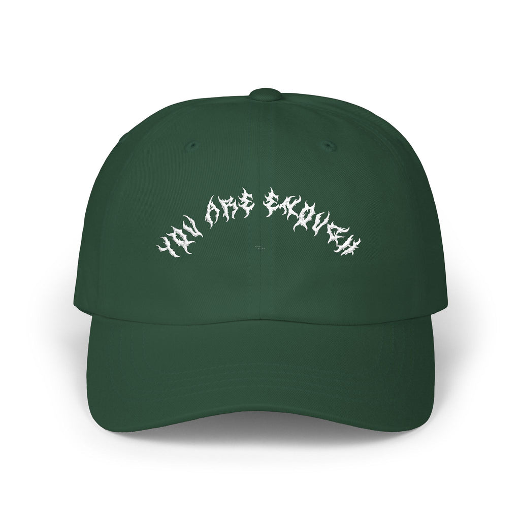 Lundr You Are Enough White Text Dad Hat