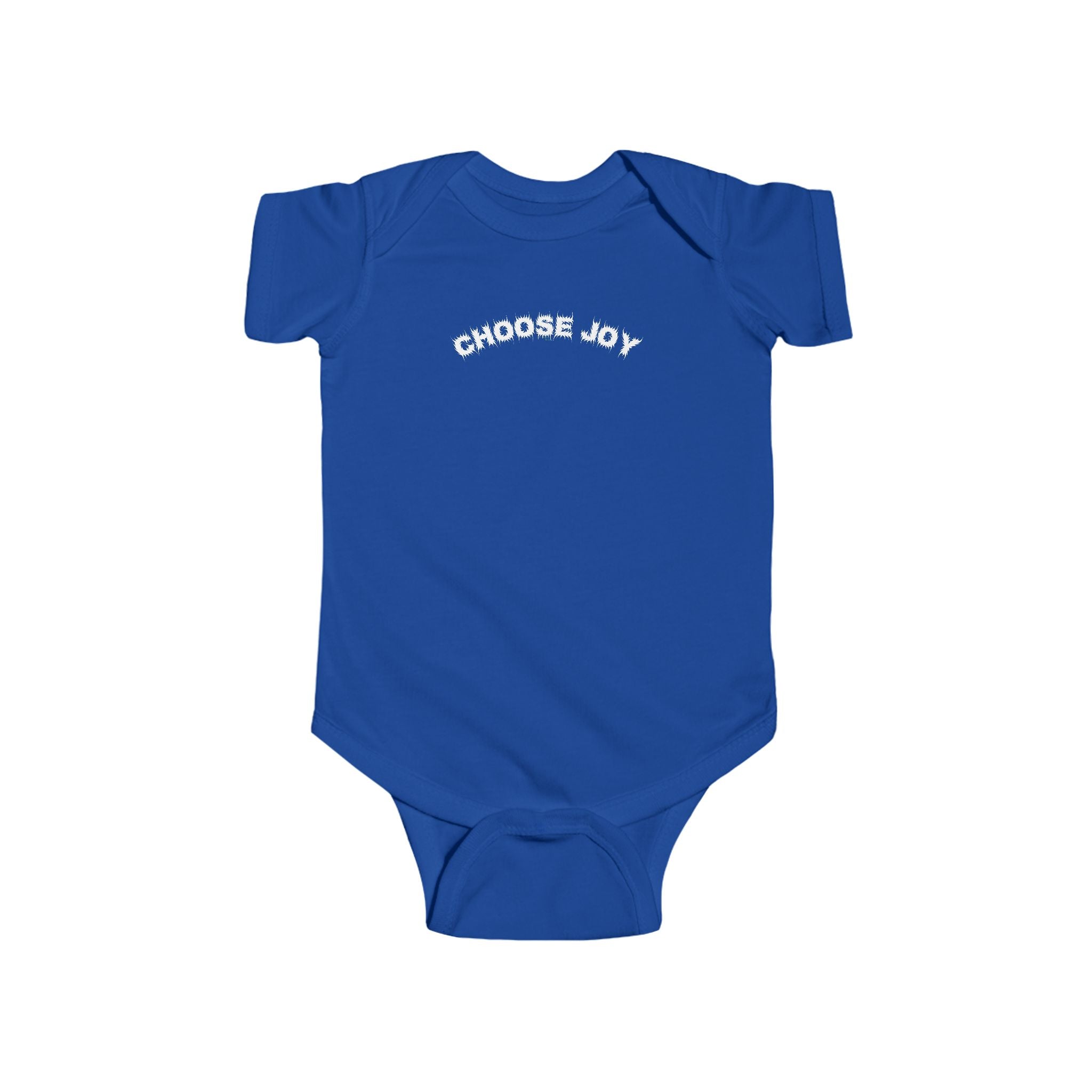 Bildsa Choose Joy White Text Baby Onesie