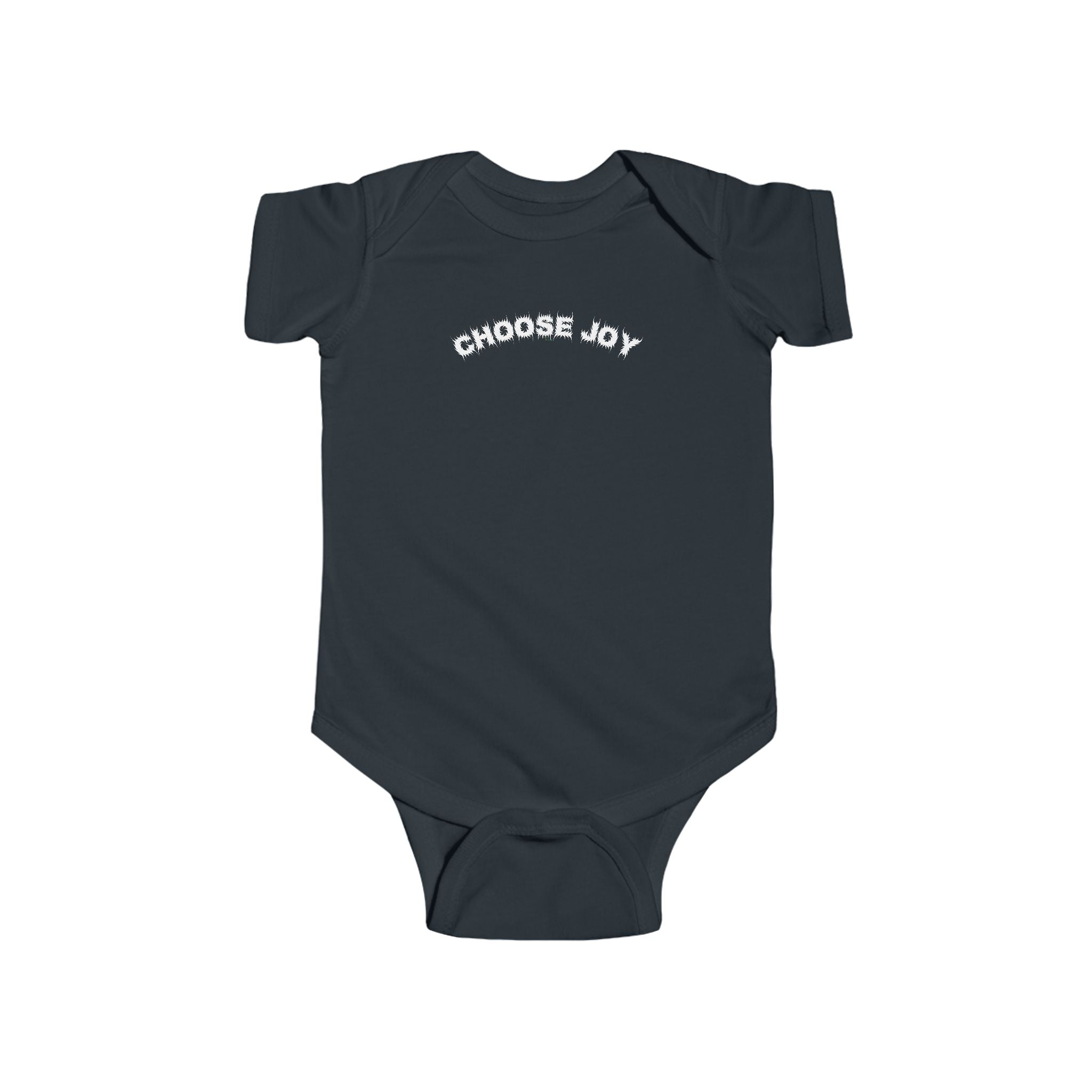 Bildsa Choose Joy White Text Baby Onesie