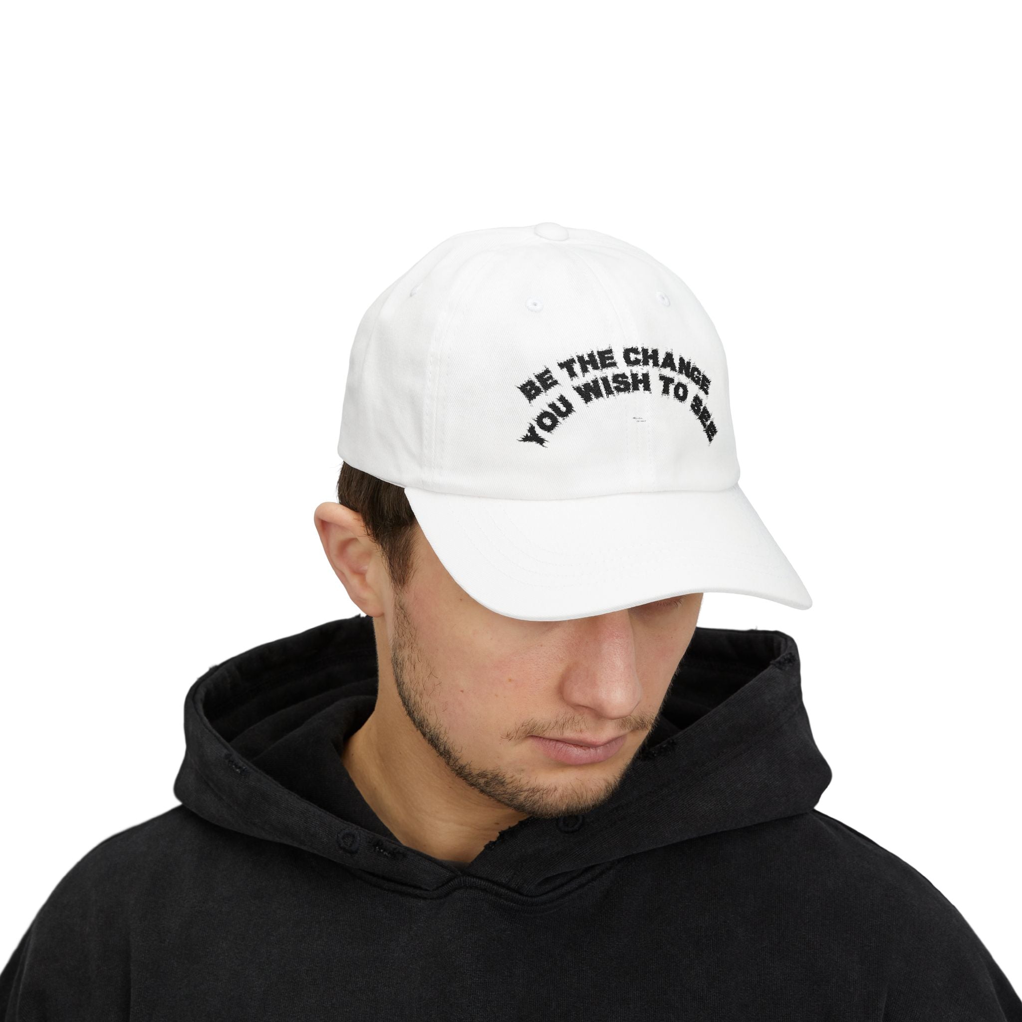 Bildsa Be The Change Black Text Dad Hat