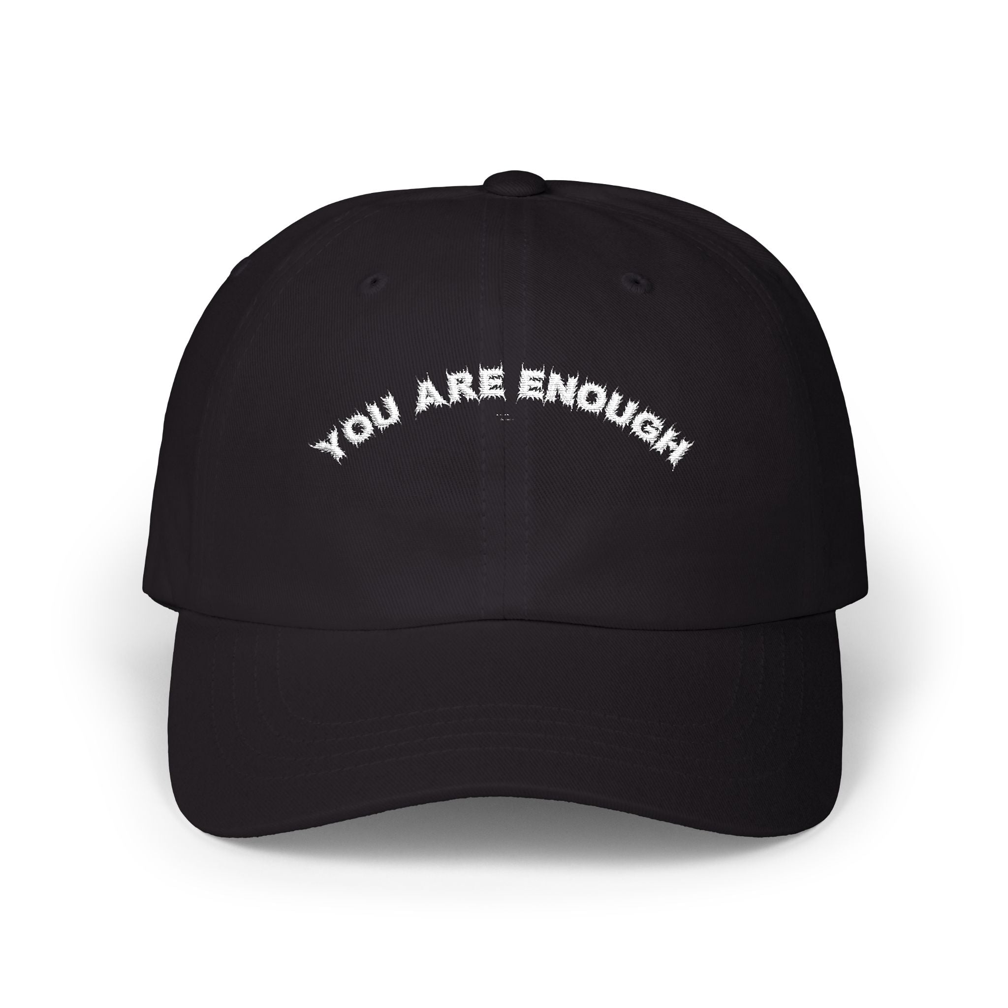 Bildsa You Are Enough White Text Dad Hat