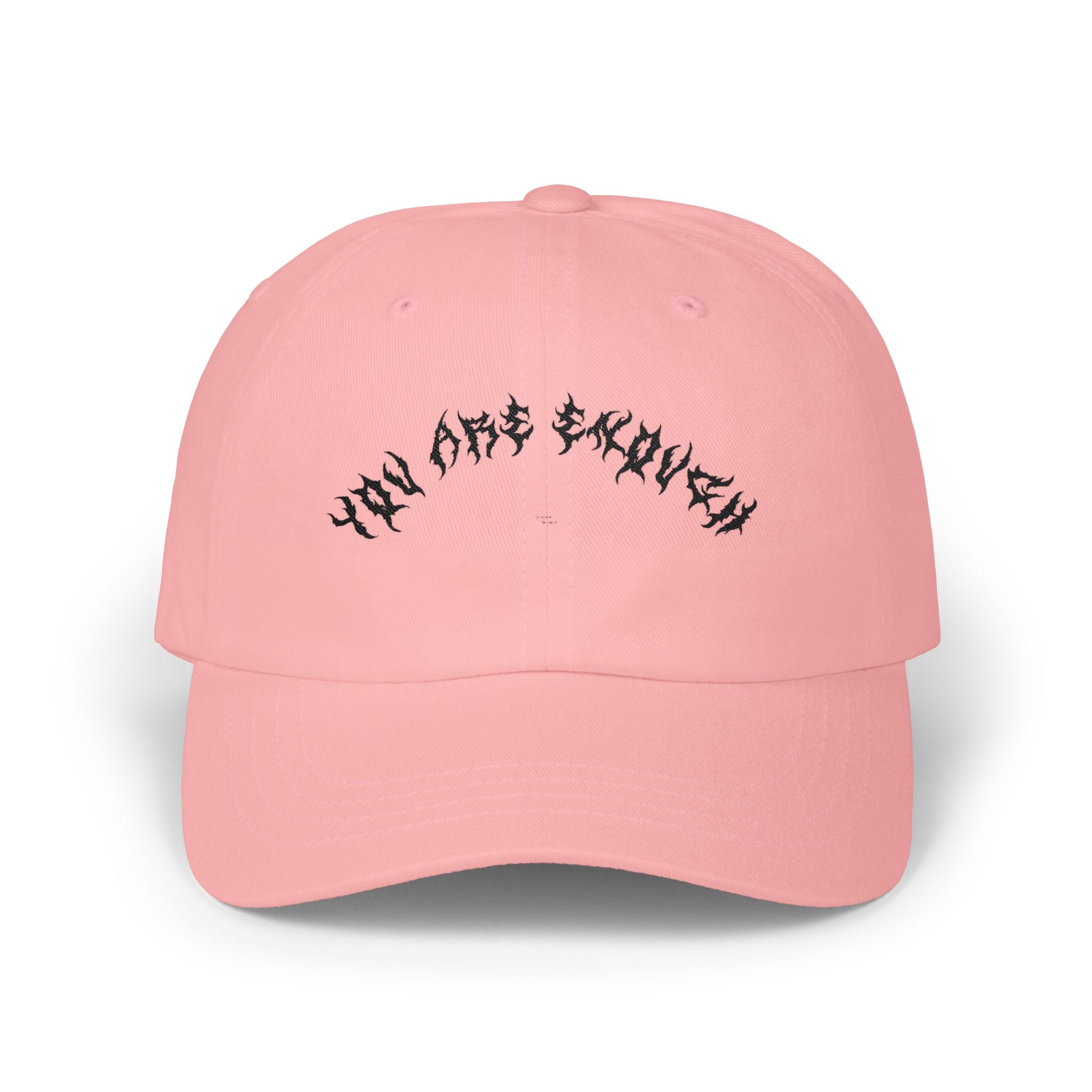 Lundr You Are Enough Black Text Dad Hat
