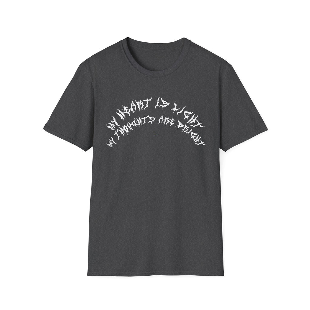 Lundr My Heart Is Light White Text Tee