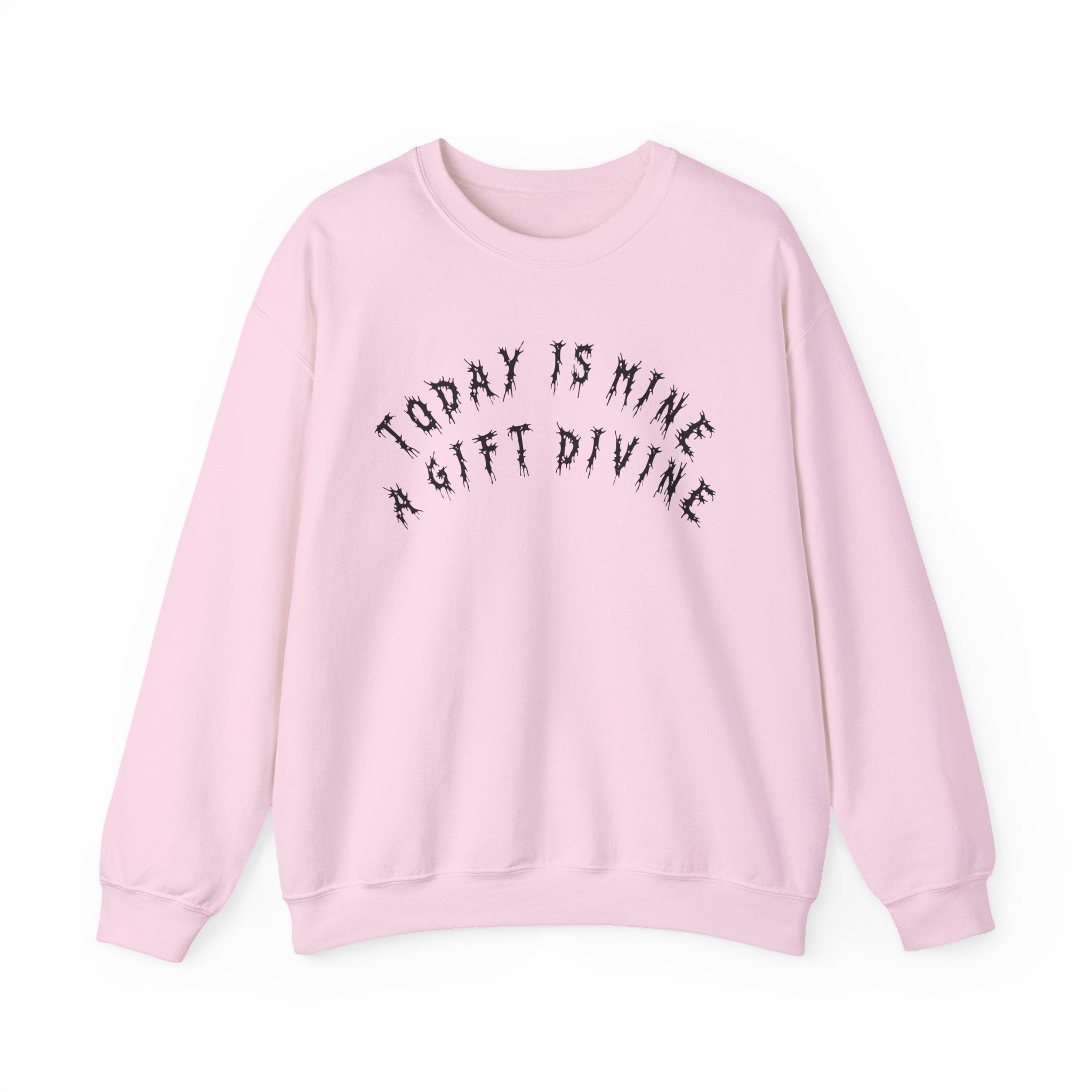 Hvita A Gift Divine Black Text Crewneck