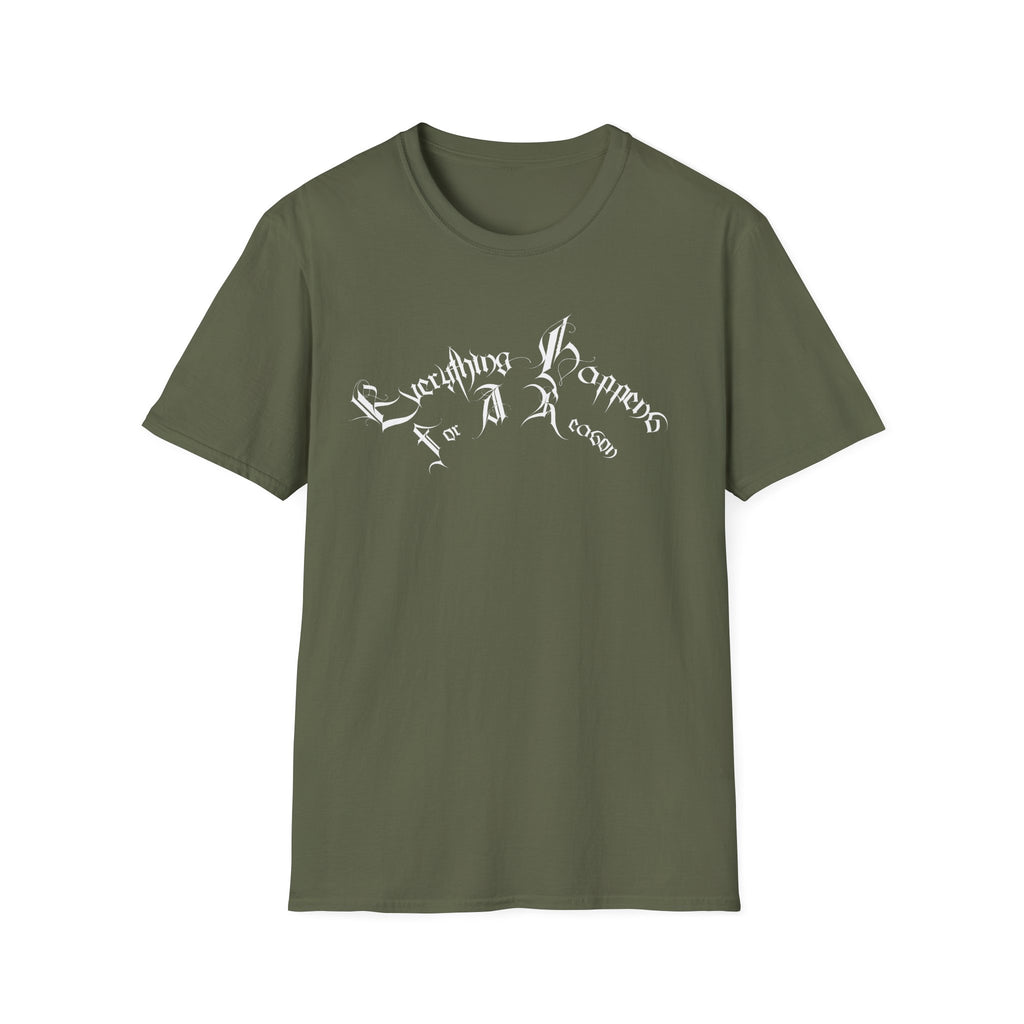 Ellioaey Everything Happens White Text Tee