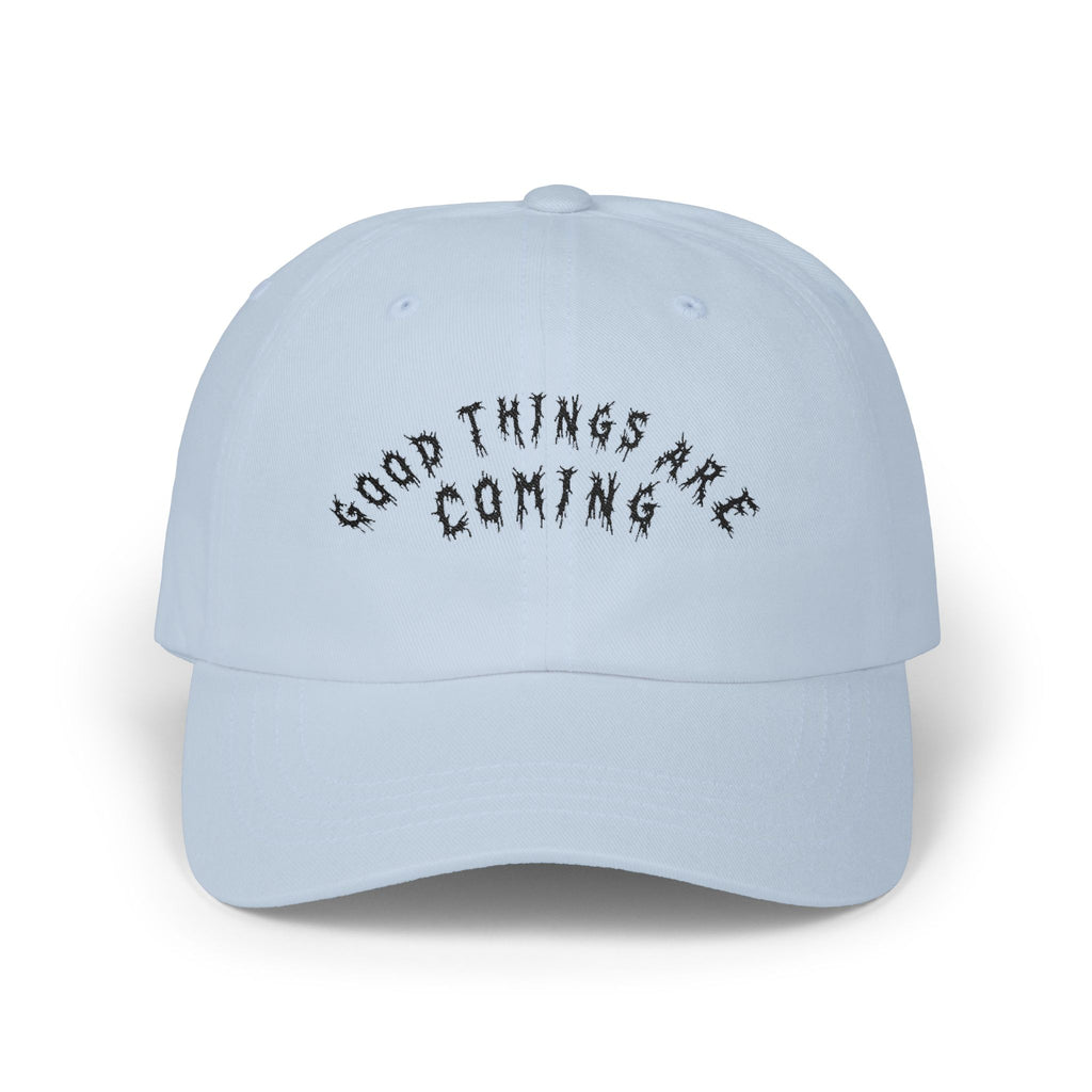 Hvita Good Things Are Coming Black Text Dad Hat