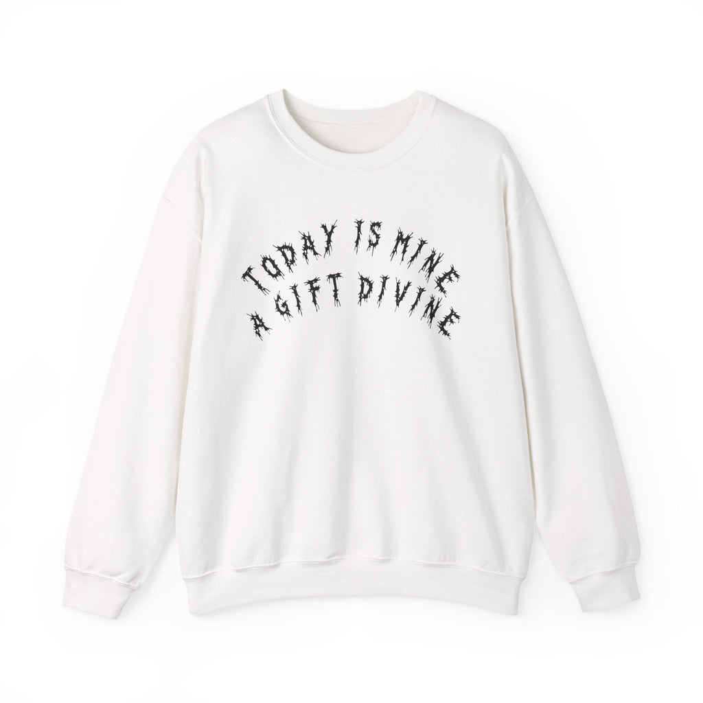 Hvita A Gift Divine Black Text Crewneck