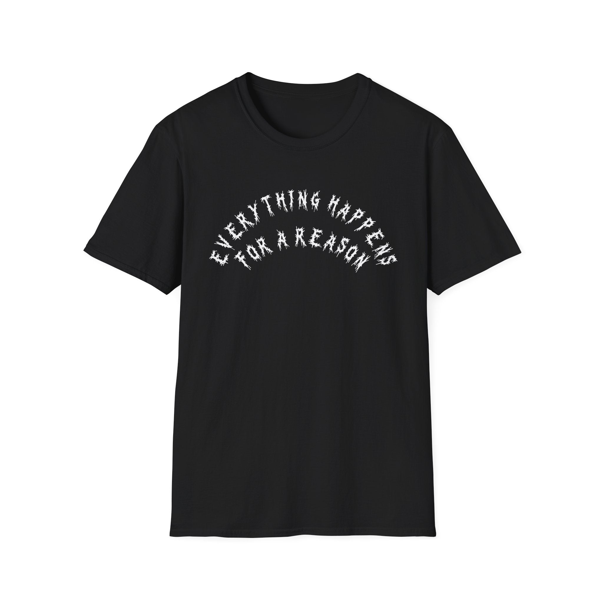 Hvita Everything Happens White Text Tee