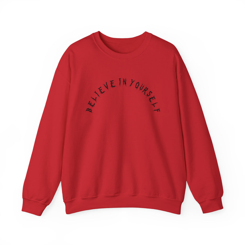 Hvita Believe In Yourself Black Text Crewneck