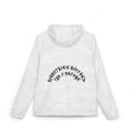 Lundr Everything Happens Black Text Windbreaker