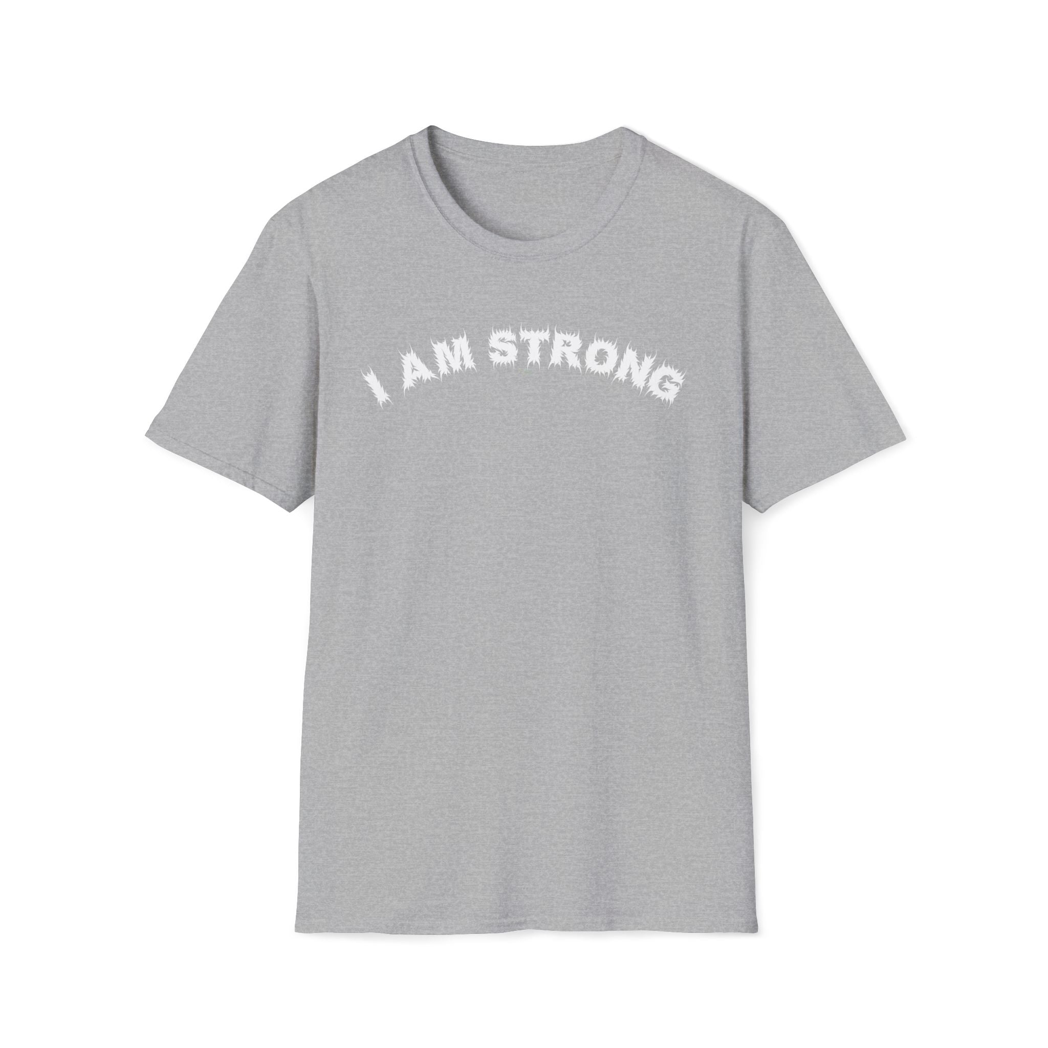 Bildsa I Am Strong White Text Tee