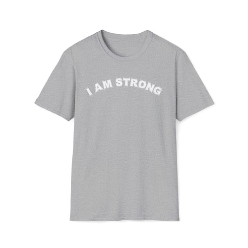 Bildsa I Am Strong White Text Tee