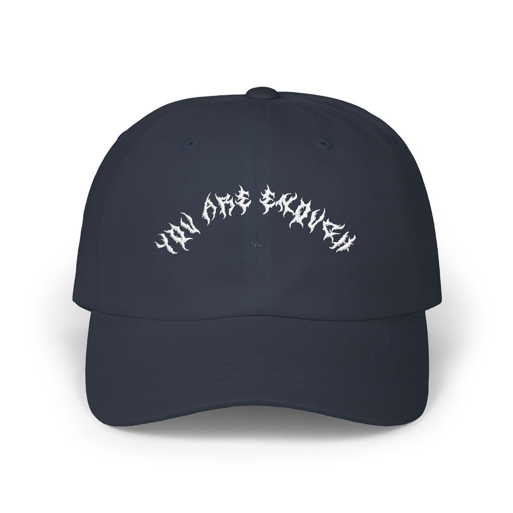 Lundr You Are Enough White Text Dad Hat