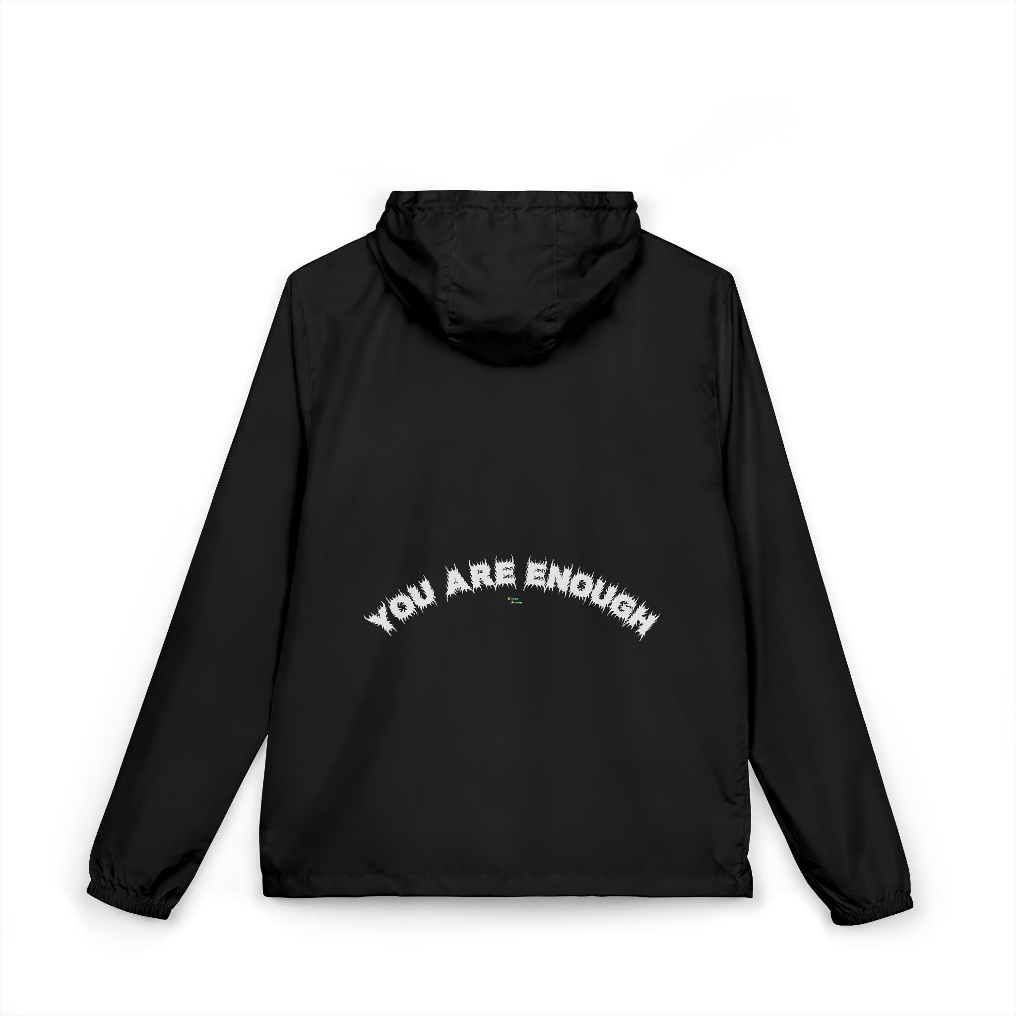 You Are Enough White Text Windbreaker | Bildsa Builder Jacket