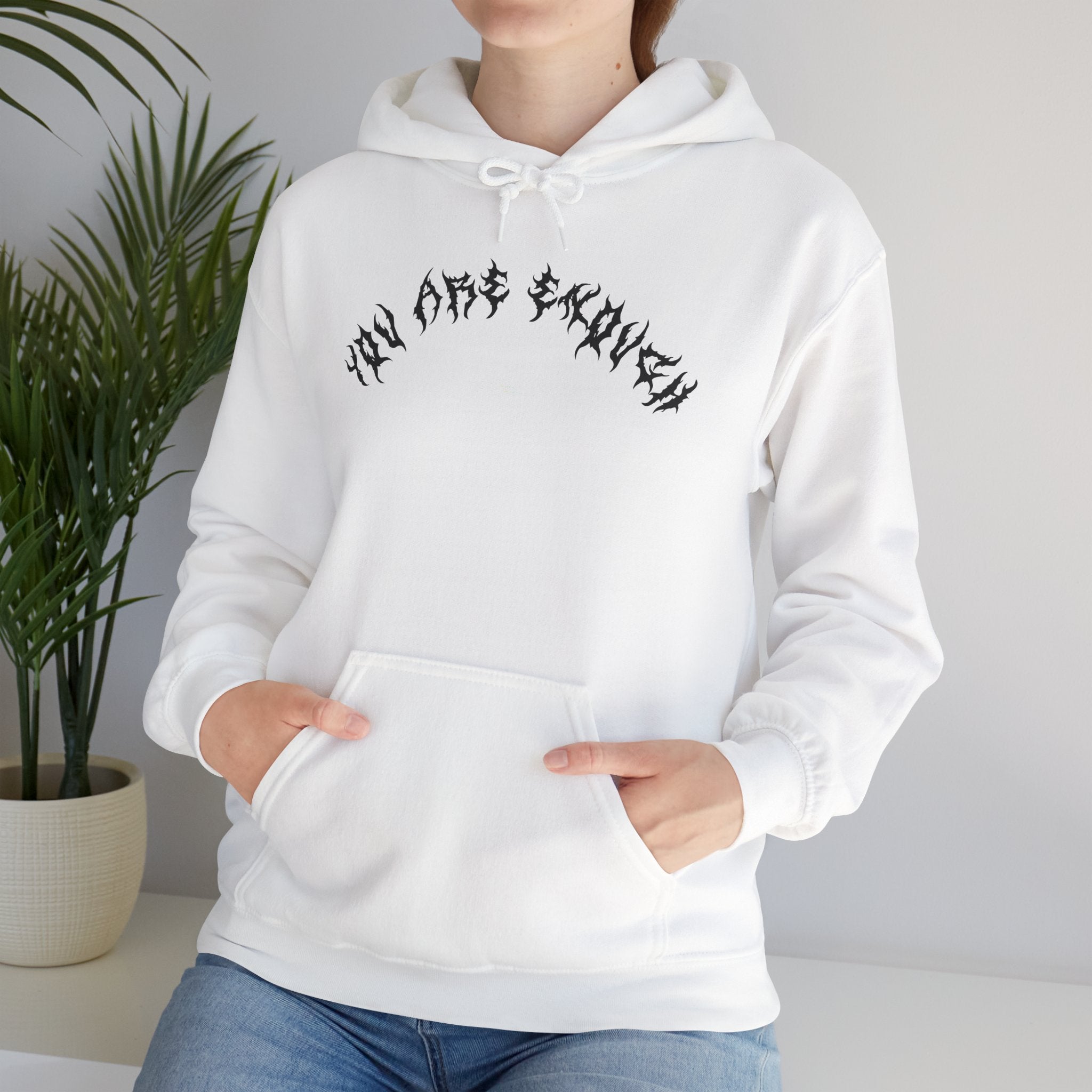 Lundr You Are Enough Black Text Hoodie