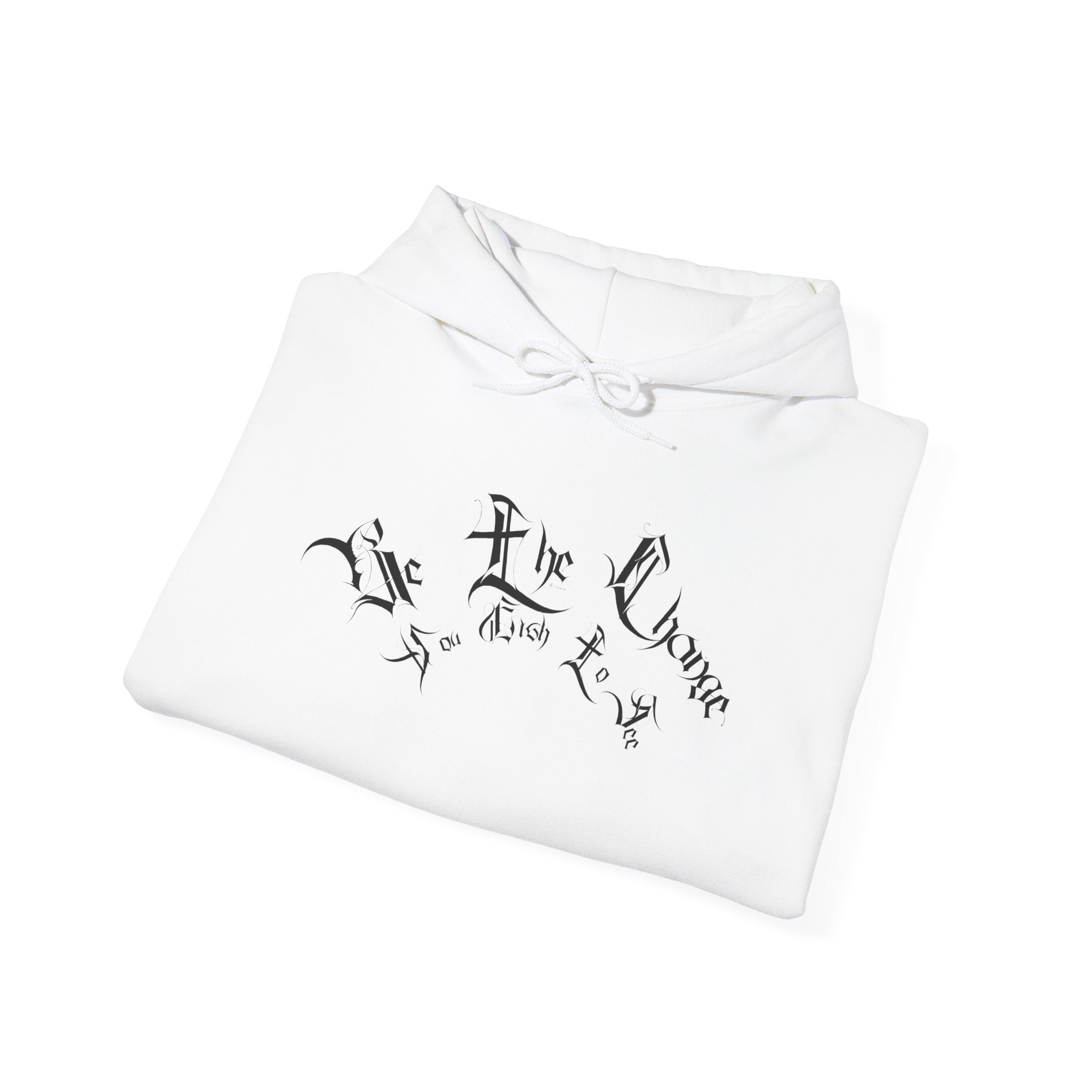 Ellioaey Be The Change Black Text Hoodie