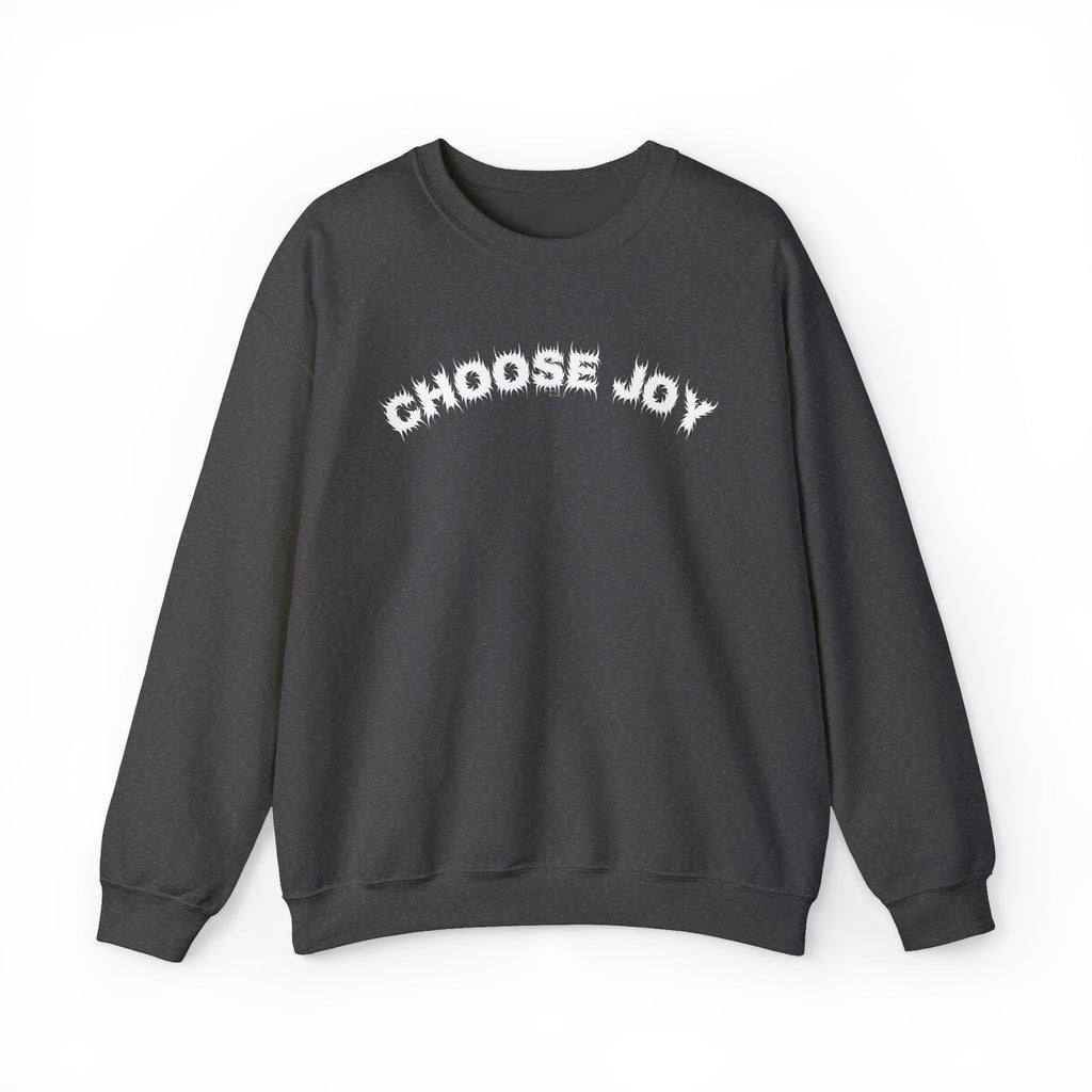 Bildsa Choose Joy White Text Crewneck
