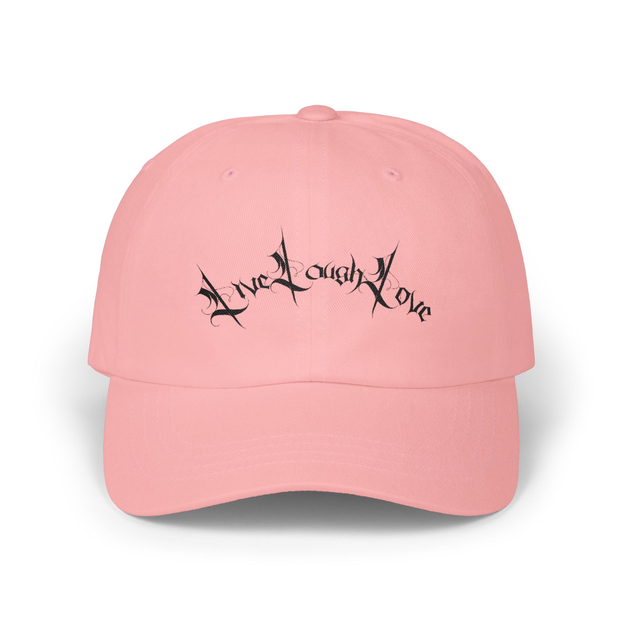 Ellioaey Live Laugh Love Black Text Dad Hat